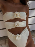 Bild in den Galerie-Viewer laden, Bandeau-Einteiler „Darcy“ mit Blumenmuster
