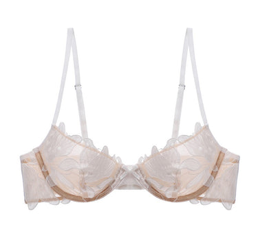 Rosie Mesh & Lace Underwired Bra White